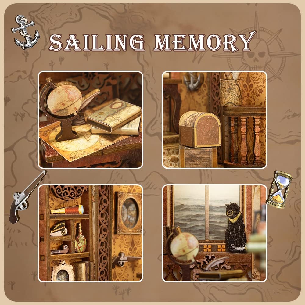 CUTEBEE DIY Book Nook Kit (Sailing Memory)